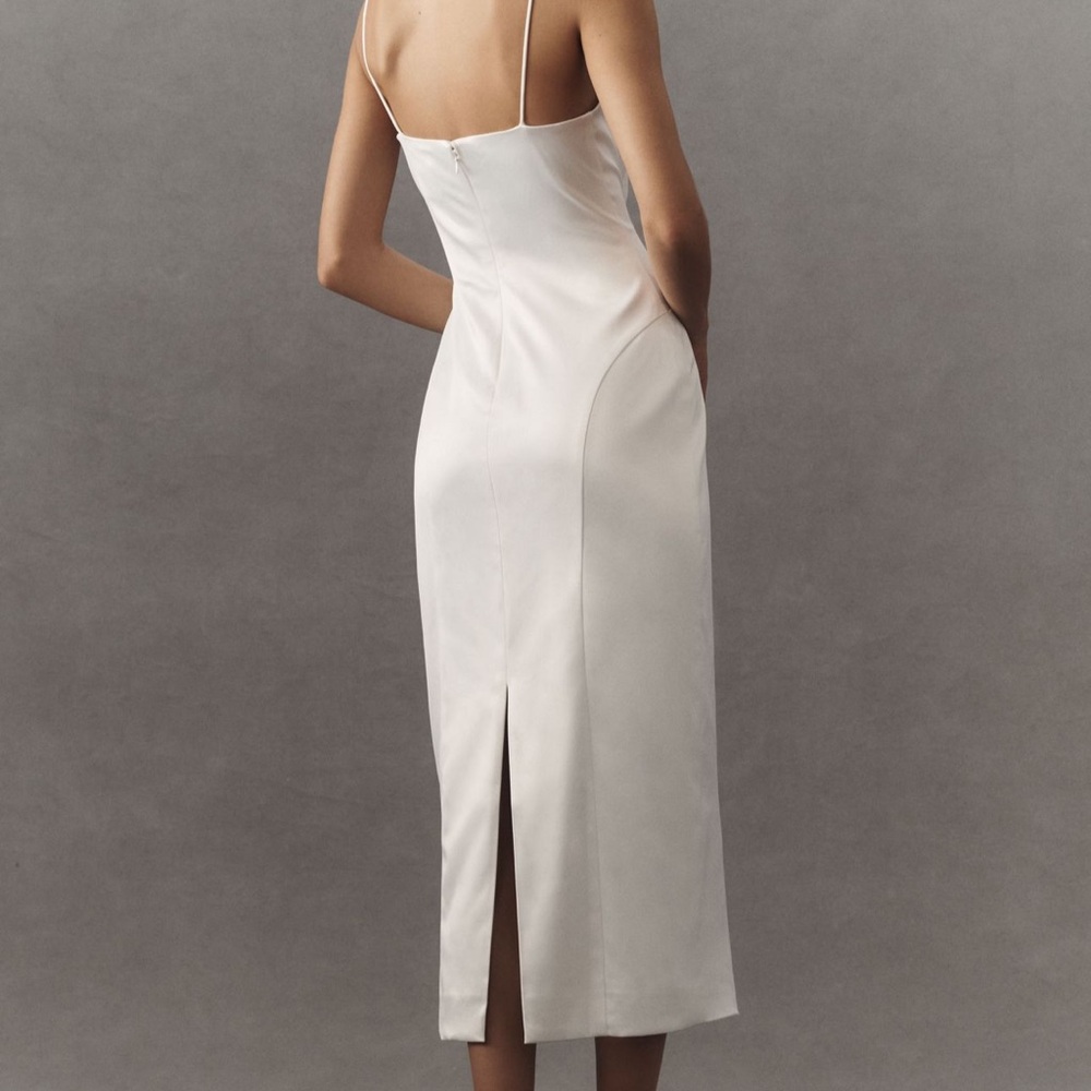 Anthropologie White Backless Dress